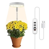 abordables Lampe de croissance LED-élèvent des lumières pour les plantes d&#039;intérieur led lumière de plante à spectre complet uv rouge bleu hauteur réglable élèvent la lumière avec 3 luminosité dimmable avec minuterie pour petites