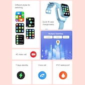 abordables Montres connectées-k26 4g enfants montre intelligente enfants smartwatch téléphone montre sim carte réveil photo sos gps localisation tracker enfant montre hd vidéo chat appel cadeau d&#039;anniversaire