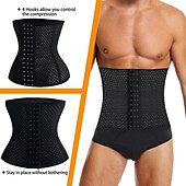 olcso Testmasszírozó-férfi karcsúsító alakformáló férfi derék edző cincher fűző férfi testmodellező öv haskontroll formáló pánt fitnesz formázóruha