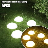 billige Bakkelys-led solar plen 5-i-1 led solar lys halvkule solar hage hage lys vanntett utendørs for gangvei villa bakken landskap