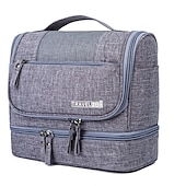 cheap Cosmetic Bags &amp; Cases-Men&#039;s Women&#039;s Handbag Makeup Bag Cosmetic Bag Polyester Oxford Cloth Holiday Beach Travel Zipper Large Capacity Waterproof Breathable Solid Color Blue Dark Blue Grey