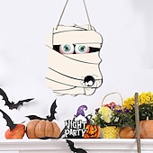 economico cartelli da parete in legno-1pc halloween segno da parete in legno teschio targa in legno appeso decorazione per porta d&#039;ingresso spaventoso portico decor appeso regalo per agriturismo home bar outdoor indoor room decor home decor