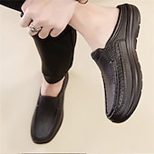 economico Sandali casual-Per uomo Pantofole e infradito Pantofole Taglie forti Pantofole da esterno Informale Stile da spiaggia Esterno Interni Giornaliero PU Traspirante Comodo Antiscivolo Mocassino Nero Marrone Estate