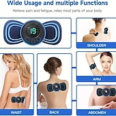 economico Massaggiatori per corpo-1pc mini patch per massaggiatore elettrico portatile per il collo allevia la schiena &amp; dolore all&#039;anca della spalla istantaneamente con il cuscinetto per massaggio cervicale