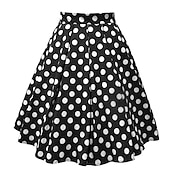 cheap Bottoms-Elegant Polka Dots Classical Skirt A Line Skirt Mini Skirt Printing Women&#039;s Carnival Valentine&#039;s Day Masquerade Vacation Dailywear Bachelorette Party Adults&#039; Skirt Spring &amp; Summer