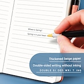 cheap Notebooks &amp; Planners-Notebook Super Thick College Students A5 Leather Business Notepad Thick Retro Simple Diary Creative Wholesale, Back to School Gift (Excluding Pens)