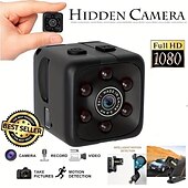 cheap IP Cameras-1pc SQ11 1080P Portable Wearable Night Vision Small HD Nanny Camera Mini Indoor Covert Security Cube Camera Conference Video Recorder