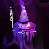 billige Halloween rekvisittbelysning-glødende halloween ferie led lys lue kan brukes på hodet eller som et anheng heks lue hage hotell bryllup glød i mørket dekorasjon halloween morsomme vanskelige forsyninger