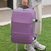 olcso Kültéri hátizsákok-női utazási hátizsák vízlepergető lopásgátló stílusos hétköznapi táska poggyászpánttal usb töltőport hátizsák
