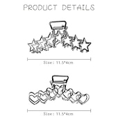 economico Accessori per acconciature-1pc y2k fermagli per capelli in metallo fermagli per capelli a forma di cuore per donna grandi fermagli per capelli con artiglio dal design antiscivolo per cuciture di capelli spessi e sottili