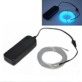Χαμηλού Κόστους Πρωτότυπα-1m/2m/3m/5m led el wire φώτα σκηνής λαμπερή λωρίδα φωτός εύκαμπτη νέον για πάρτι Χριστουγέννων