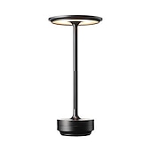 baratos Candeeiros de mesa-Candeeiro de mesa sem fio de alumínio led tricolor com escurecimento de toque recarregável luz noturna de mesa led lâmpada de leitura para restaurante bar de hotel iluminação de decoração de quarto