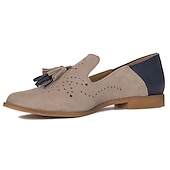 abordables Chaussures sans lacet et mocassins femme-Femme Ballerines Oxfords Slip-Ons Grandes Tailles Mules mocassins Bureau du quotidien Couleur unie Découper Eté Broderie Talon Bas Bout fermé Elégant Entreprise Confort Marche Polyuréthane Mocassins