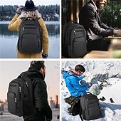 cheap Laptop Bags,Cases &amp; Sleeves-Classic Men&#039;s and Women&#039;s Anti-theft Waterproof Laptop Backpack with USB Charging Port Travel Business Durable Computer Bag School Backpack Suitable for Gift 18 Inch Laptop, Back to School Gift