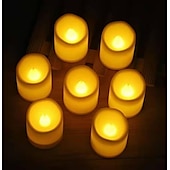 billige Stearinlys-12 stk led flammeløse timer lys langvarige batteridrevne telys til jul bryllup bordpynt varm hvit
