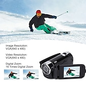 preiswerte Digitalkamera-Tragbare Full HD 1080P Vlogging Kamera 2,7&quot; LCD 270° Drehung 16MP 16-facher digitaler Zoom Selfie-Videokamera