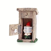 cheap Garden Sculptures&amp;Statues-Funny Garden Gnome Outdoor Statues Naughty Sculpture Decoration Inappropriate Read Newspaper Gnome for Indoor Lawn Yard Red