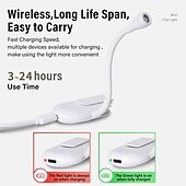 Недорогие Лампы для чтения-мини настольная лампа зажим для хранения usb зарядка 3-цветная температура бесступенчатая затемняющая лампа светодиодная мини книжная клипса ночник 3 Вт