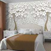 cheap Wallpaper-Cool Wallpapers Wall Mural Flower Wallpaper Wall Sticker Covering Print Adhesive Required Forest 3D Effect Floral Flower Canvas Home Décor