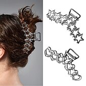 economico Accessori per acconciature-1pc y2k fermagli per capelli in metallo fermagli per capelli a forma di cuore per donna grandi fermagli per capelli con artiglio dal design antiscivolo per cuciture di capelli spessi e sottili