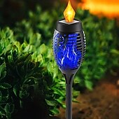 billige Halloween utendørs-solenergi utendørs flimrende flamme lys, halloween jul solar fakkel sti lys vanntett lampe landskap dekorasjon belysning dekorere for utendørs hage sti camping griller