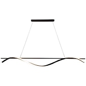 economico Luci a sospensione-lampade a sospensione 100/120 cm lampada a sospensione a led tavolo da pranzo a 3 colori lampada a sospensione lampada a sospensione regolabile in altezza con telecomando lampadario in metallo isola