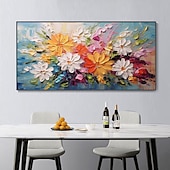preiswerte Blumen-/Botanische Gemälde-Hang-Ölgemälde Handgemalte Horizontal Landschaft Blumenmuster / Botanisch Moderne Modern Ohne Innenrahmen (ohne Rahmen)