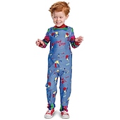 halpa Klassinen kauhu-Chucky Elokuva ja TV-teemojen asut Chuckyn morsian Cosplay-Asut Asut Cosplay Elokuva-cosplay for Poikien Tyttöjen Lasten Naamiaiset