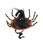 abordables Disfraces-Perros Gatos Bandanas y Sombreros Gafas de Sol Sombrero de bandana de cumpleaños de perro Traje de Halloween Cosplay Gracioso Invierno Suave Lavable Cómodo Víspera de Todos los Santos Exterior