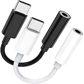 levne Kabely pro mobilní telefony-konektor usb c na 3,5 mm samičí jack náhlavní souprava adaptér pro sluchátka sluchátka mikrofon drátový aux kabel samec typ c na 3,5 mm audio převodník