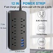 baratos Periféricos para Computador-USB 3.0 Hubs 10 Portos 8 em 1 Hub USB com USB 3.0 5V / 2A Fornecimento de energia Para SmartTV