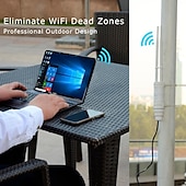 abordables Routeurs sans fil-wavlink dernière technologie 1200mbps haute puissance antennes 4x7dbi double bande 2.4ghz &amp;amp; 5ghz gigabit ethernet routeur wifi sans fil extérieur résistant aux intempéries/répéteur ap blanc