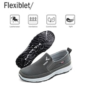 billige Slip-ons og loafers til herrer-menns uformelle sorte og hvite, pustende mesh slip-on loafers for hverdagskomfort