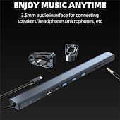levne USB rozbočovače-typ c dokovací stanice pro laptop usb dock hdmi kompatibilní pd rj-45 usb hub adaptér pro macbook hp dell xps lenovo thinkpad asus pc