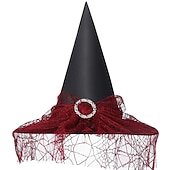 levne Příslušenství-Klobouk čarodějnice Halloween Rekvizity Ženy Dívky Halloween Halloween Mardi Gras Snadný Karneval Kostým na Valpuržinou noc