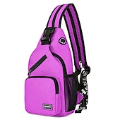 olcso Könyvtáskák-1db crossbody hátizsák mellkas táska fülhallgató lyukkal utazó hátizsák többfunkciós hátizsák hátsó iskolatáska