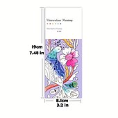 preiswerte Mal-, Zeichen- und Künstlerbedarf-12-teiliges Aquarell-Malbuch für Kinder, Mal- und Zeichenbuch für Schüler, Zeichen- und Malpapier mit integriertem Aquarellstift, der die Konzentration der Kinder verbessert