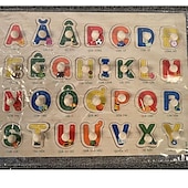 olcso Kirakós játékok-körömfogó tábla puzzle gyerekeknek montessori korai oktatás fajátékok alfanumerikus gyümölcs alakú kognitív kirakó