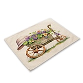 baratos Placemats &amp; Coasters &amp; Trivets-Girassóis placemats resistente ao calor mesa de fazenda placemat resistente a manchas, placemat para casamento cozinha mesa de jantar decoração interior ao ar livre