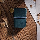 levne Notebooky a plánovače-Kůže zápisník Jednoduchý A7 2.9×4.1 palce Retro Kůže SoftCover Přenosná 64 stránky zápisník pro Cestovatelské Student