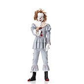 preiswerte Klassischer Horror-Es Burleske Clown Pennywise Cosplay Kostüm Partykostüm Erwachsene Herren Damen Austattungen Gruseliges Kostüm Leistung Party Halloween Karneval Maskerade Einfache Halloween-Kostüme
