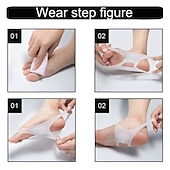 cheap Insoles &amp; Inserts-1Pair Orthopedic Silicone Heel Correctors for Flat Feet, Knock Knees, and Arch Support