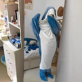 Недорогие Костюмы-комбинезоны-Акула Карнавальный костюм Косплэй Kостюмы Кигуруми Одеяло Взрослые Муж. Жен. Симпатичные Стиль Рождество Карнавал Вторник на масляной неделе Легкий карнавальный костюм