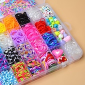 economico Regali-36 Griglie Telaio Gomma Band Rainbow Weaver Gomma Band Giocattolo Educativo per Bambini Bracciale a Maglia Regalo di Natale