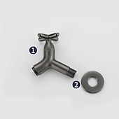 levne Nástěnné-nástěnná koupelnová baterie pouze studená voda, monoblokové umyvadlové baterie jednootvorové mosazné toaletní baterie