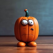 levne Halloweenové závěsné a stolní dekorace-Halloweenská figurka z dýňové pryskyřice – strašidelná dýňová dekorace pro venkovní, domácí dekoraci a párty – perfektní pryskyřicová ozdoba