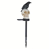 halpa Halloween rekvisiittivalo-1kpl Polun valot ja lyhdyt Aurikoladattava Vedenkestävä Lämmin valkoinen 1 LED-helmet