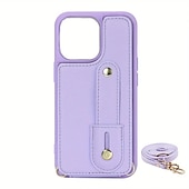 Χαμηλού Κόστους iPhone Θήκες-τηλέφωνο tok Για iPhone 16 iPhone 15 Pro Max Plus iPhone 14 13 12 11 Pro Max Mini X XR XS Max 8 7 Plus Πίσω Κάλυμμα Θήκη κάρτας πορτοφολιού με βάση στήριξης με τον Lanyard με λουράκι καρπού