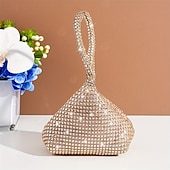 abordables Cabas et fourre-tout-Sac de soirée à strass pour femme – pochette en cristal scintillant pour fêtes, mariages et événements formels