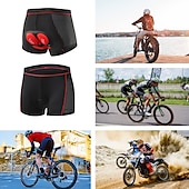 baratos Roupa interior masculina e Camada Base-Arsuxeo Homens Roupa interior de ciclismo Calções de bicicleta Shorts acolchoados 3D Moto Shorts Roupa Íntima Shorts acolchoados / camurça Modelagem Race Fit ideal para corrida Ciclismo de Montanha